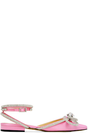 Pink Double Bow Ballerina Flats