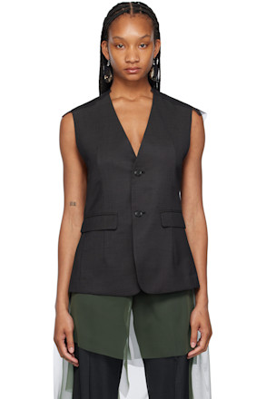 Gray Overlay Vest