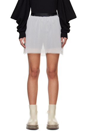 White Layered Shorts