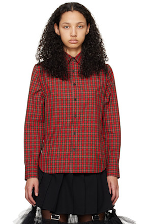 Red Detachable Sleeves Shirt