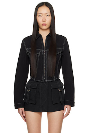 Black Corset Denim Jacket