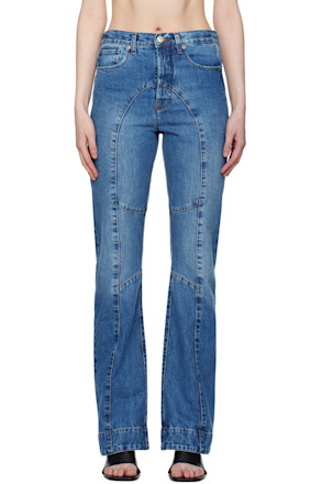 Blue Paneled Jeans