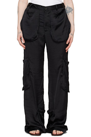 Black Patch Pocket Trousers