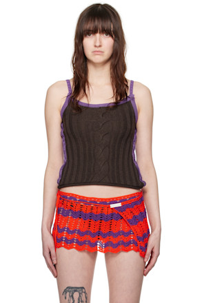 Brown & Purple Cable Camisole