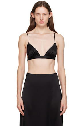 Black V-Neck Bra
