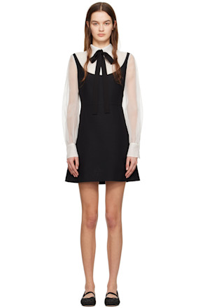 Black & White Layered Minidress