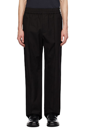 Black Pinched Seam Trousers