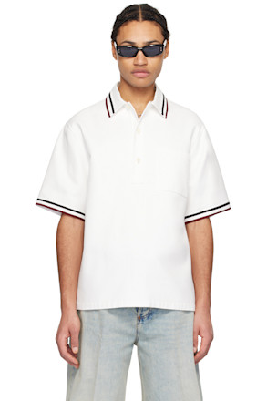 White Stripe Polo