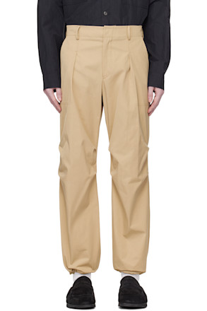 Beige Drawstring Trousers