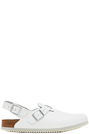 White Narrow Tokio Super Grip Loafers