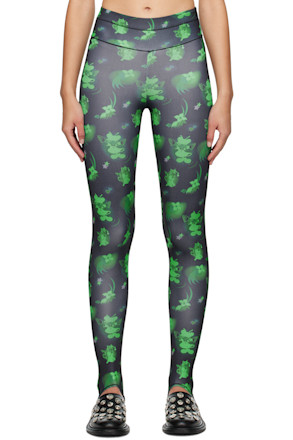 Black & Green Neon Cartoon Leggings