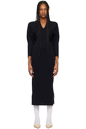 Black V-Neck Maxi Dress