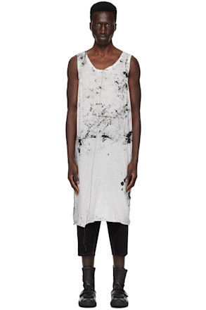 White Graphic Tank Top