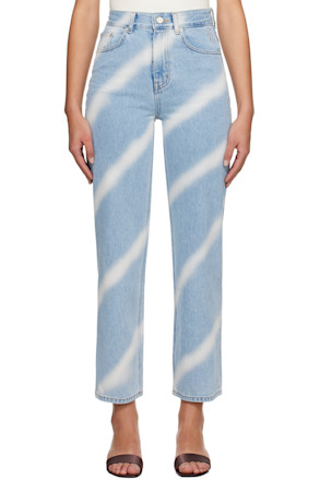 Blue Oblique Jeans