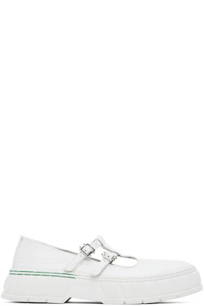 White 2001 Apple Mary Jane Loafers