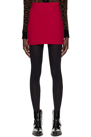 Red Two-Pocket Miniskirt