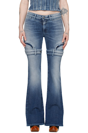 Blue Upside Down Jeans