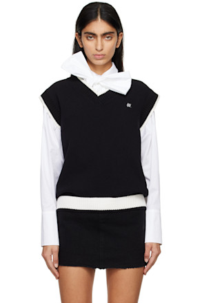 Black V-Neck Vest