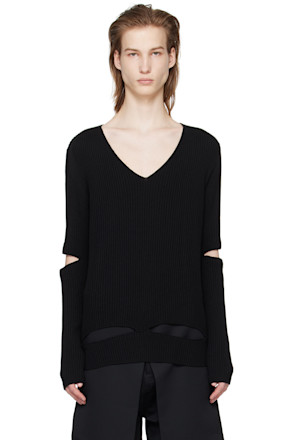 Black Ribbed Sweater