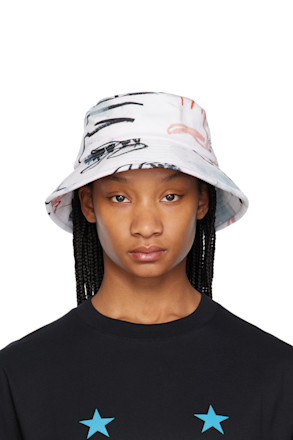 White Julian Farade Training Bucket Hat