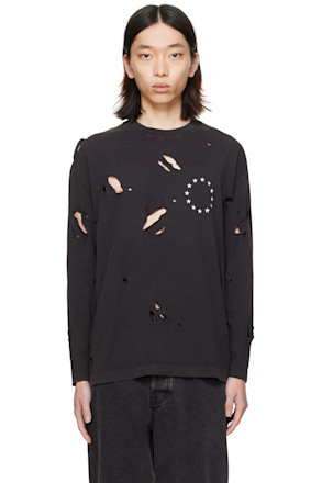 Black Spirit Europa Destroyed Long Sleeve T-Shirt