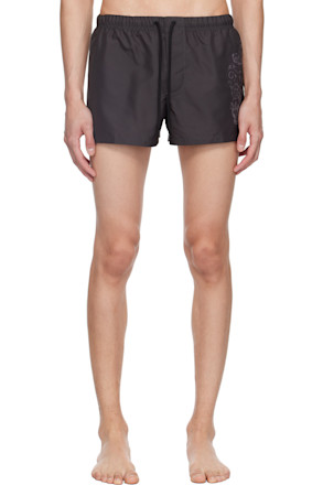 Black Cartouche Swim Shorts