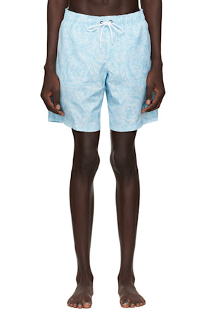 Blue Barocco Swim Shorts
