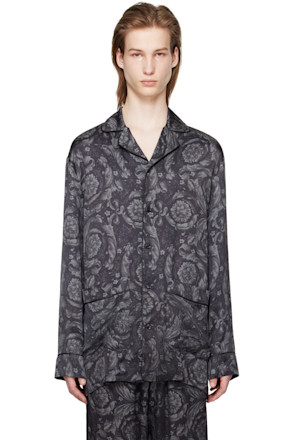 Black Barocco Pyjama Shirt