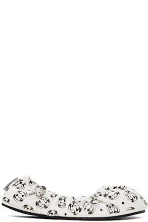 White Aura Ballerina Flats