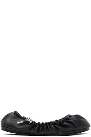 Black Aura Ballerina Flats