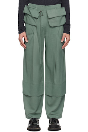 Green Belted Cargo Pants