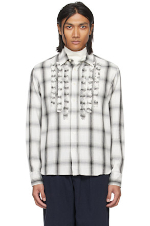 White & Black Frill Shirt
