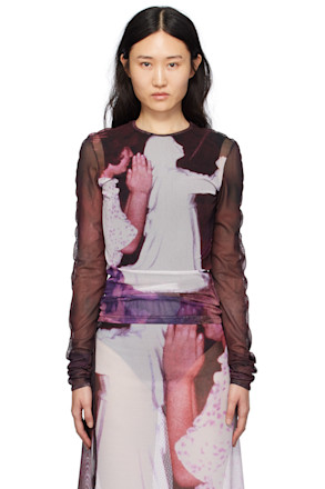 Burgundy Saranghae Long Sleeve T-Shirt