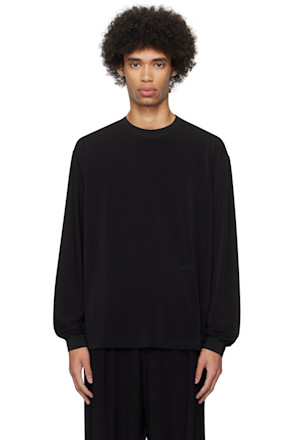 Black Lay1 Boxy Long Sleeve T-Shirt
