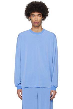 Blue Lay1 Boxy Long Sleeve T-Shirt