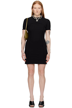 Black Pinched Minidress