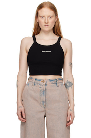 Black Cropped Tank Top