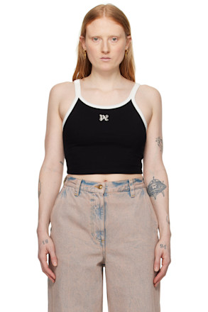 Black Cropped Tank Top