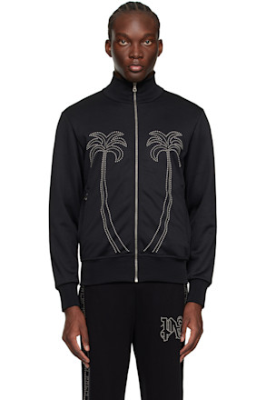 Black Milano Stud Track Jacket
