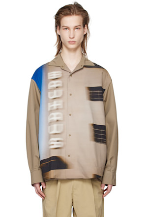 Brown Feather Smooth Snap Shirt
