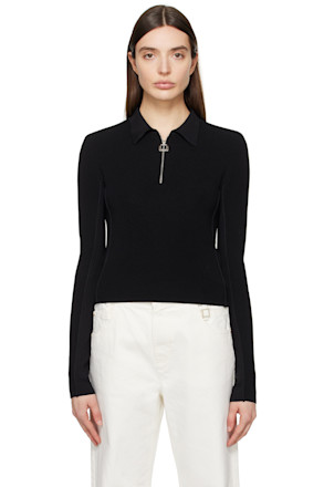 Black Half-Zip Polo