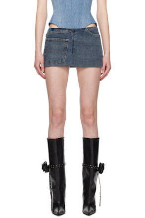 Blue Superb Denim Miniskirt