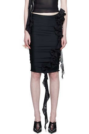 Black 'The Colt' Midi Skirt