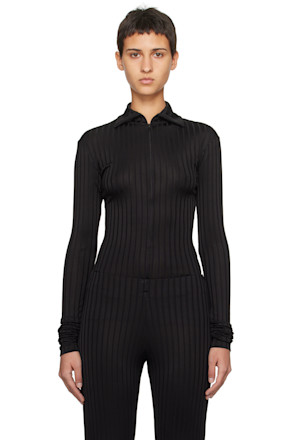 Black Zip Turtleneck