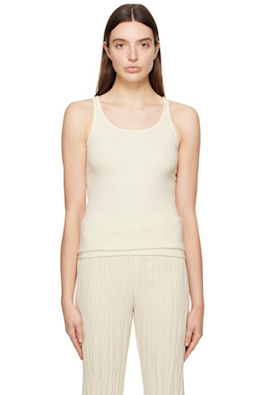 Off-White Rib Tank Top