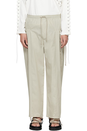 Beige Circle Trousers