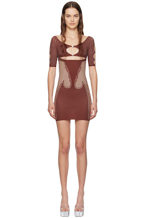 Brown Archer Minidress