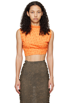 Orange Asymmetric T-Shirt