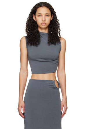 Gray Asymmetric T-Shirt