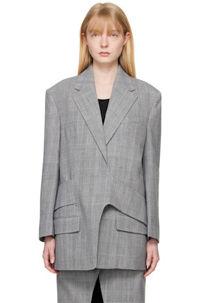 Gray Wrap Blazer